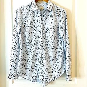 A new day a heart pattern button up